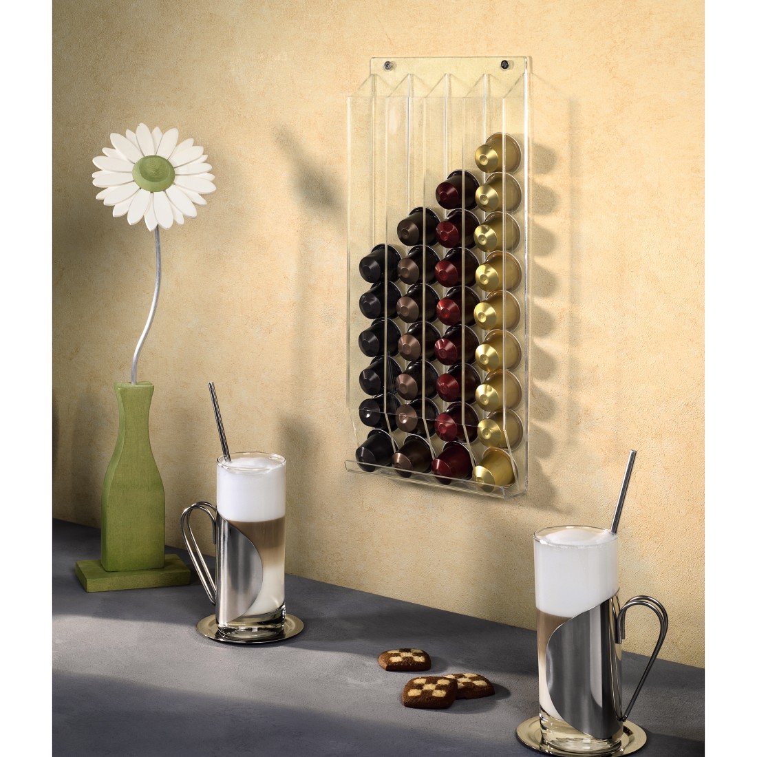 00111154 Xavax Kaffee-Kapselständer "Acrilico" für Nespresso, 40