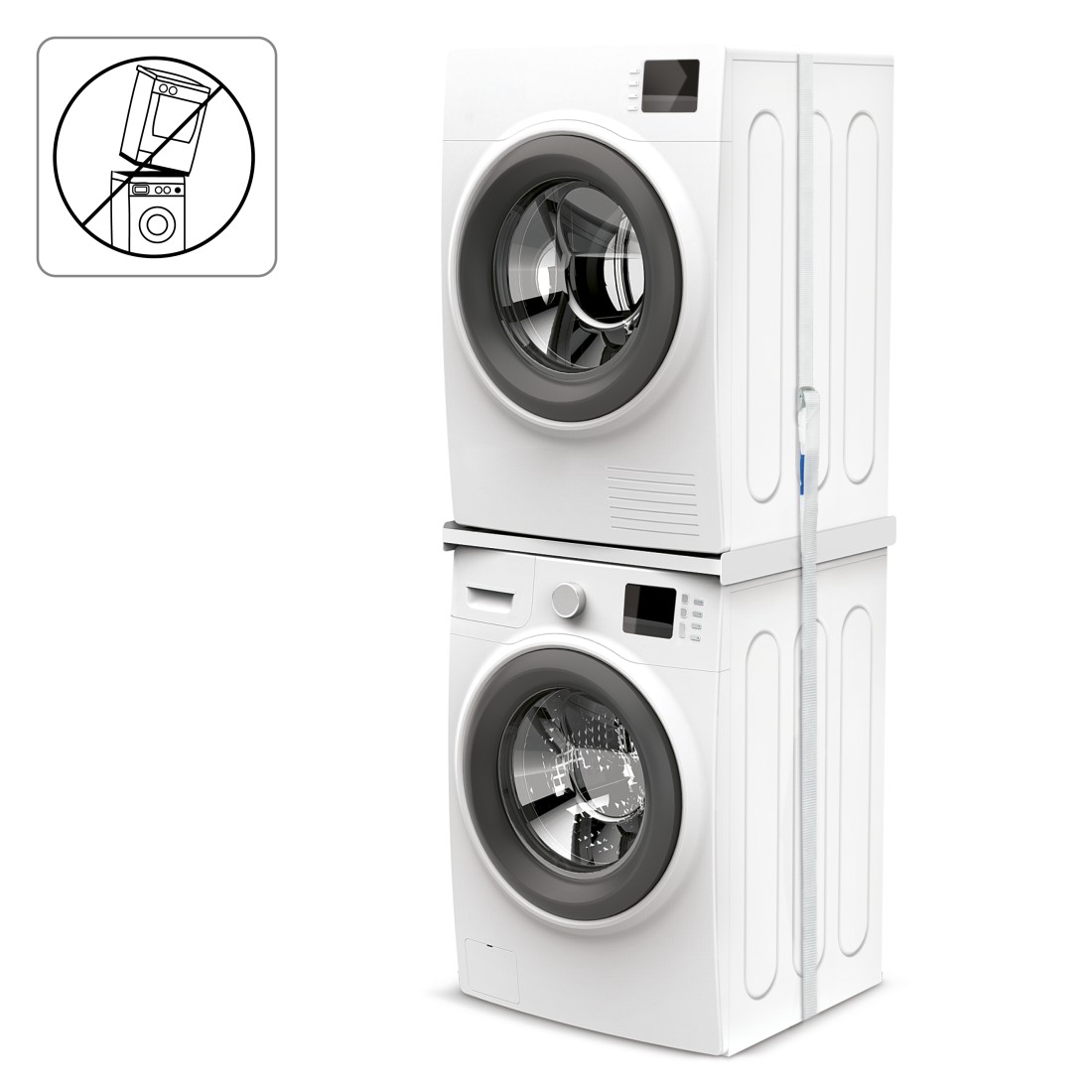 awx Druckfähige Anwendung - Xavax, Zwischenbaurahmen Basic für Waschmaschine und Trockner, 250kg Traglast