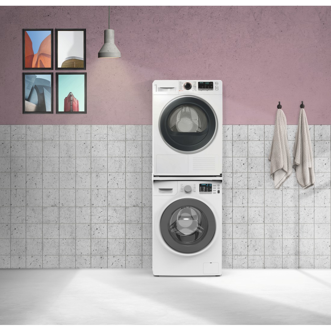 awx2 Druckfähige Anwendung 2 - Xavax, Zwischenbausatz Basic für Waschmaschinen/Trockner, Kunststoff