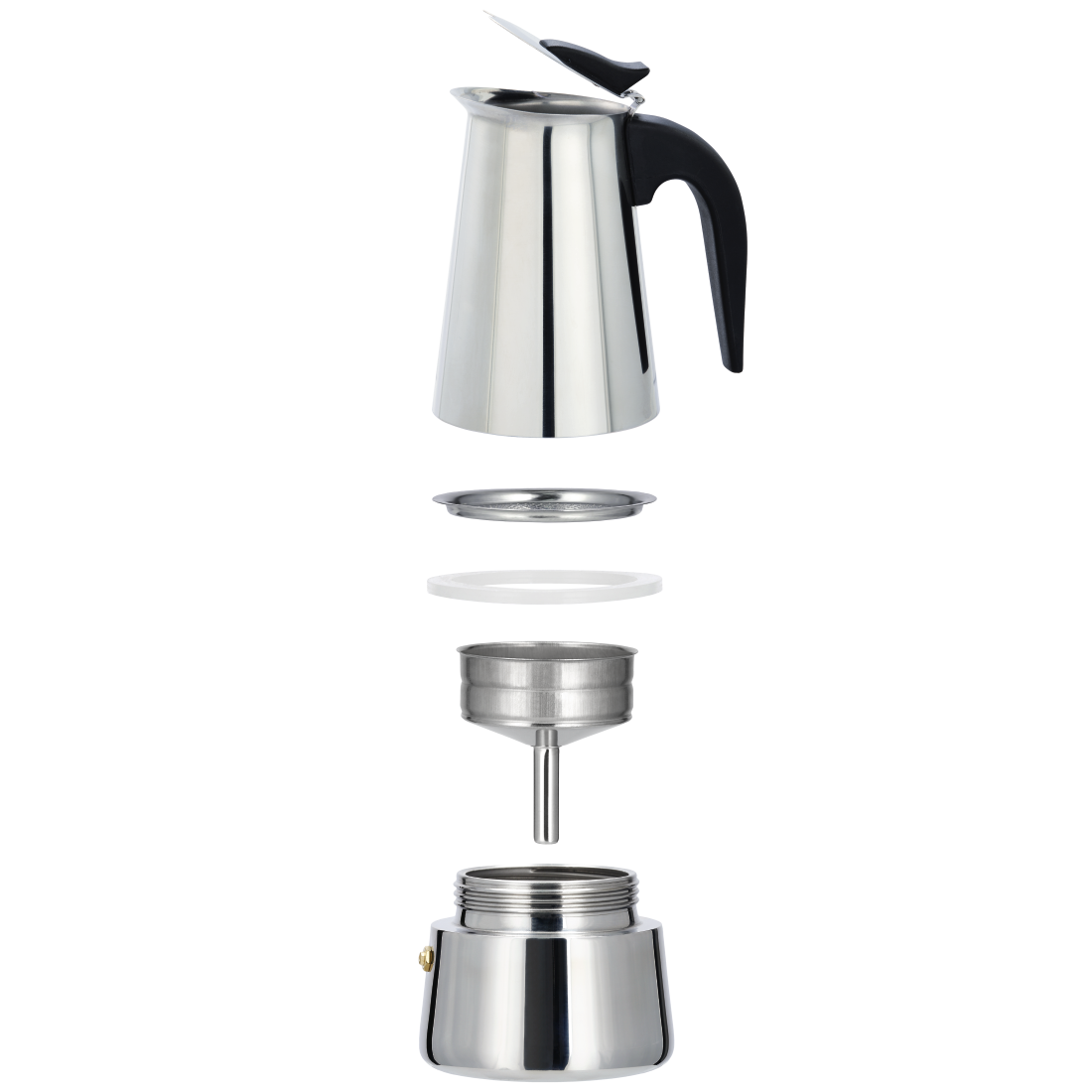 abx2 Druckfähige Abbildung 2 - Xavax, Espressokocher aus Edelstahl, 250 ml, geeignet für Induktion
