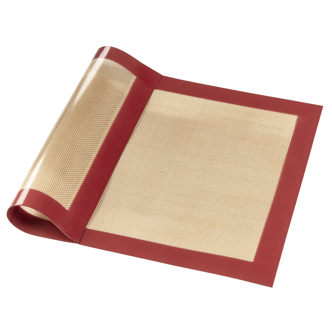 abx High-Res Image - Xavax, Tapis à pâtisserie en silicone, rectangulaire, 40 x 30cm, rouge-marron
