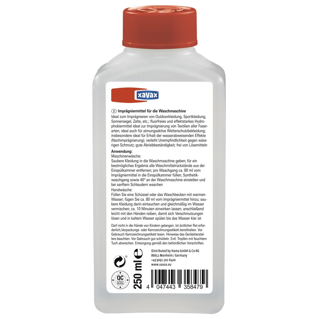abx2 High-Res Image 2 - Xavax, Impregnating agent for washing machines, 250 ml