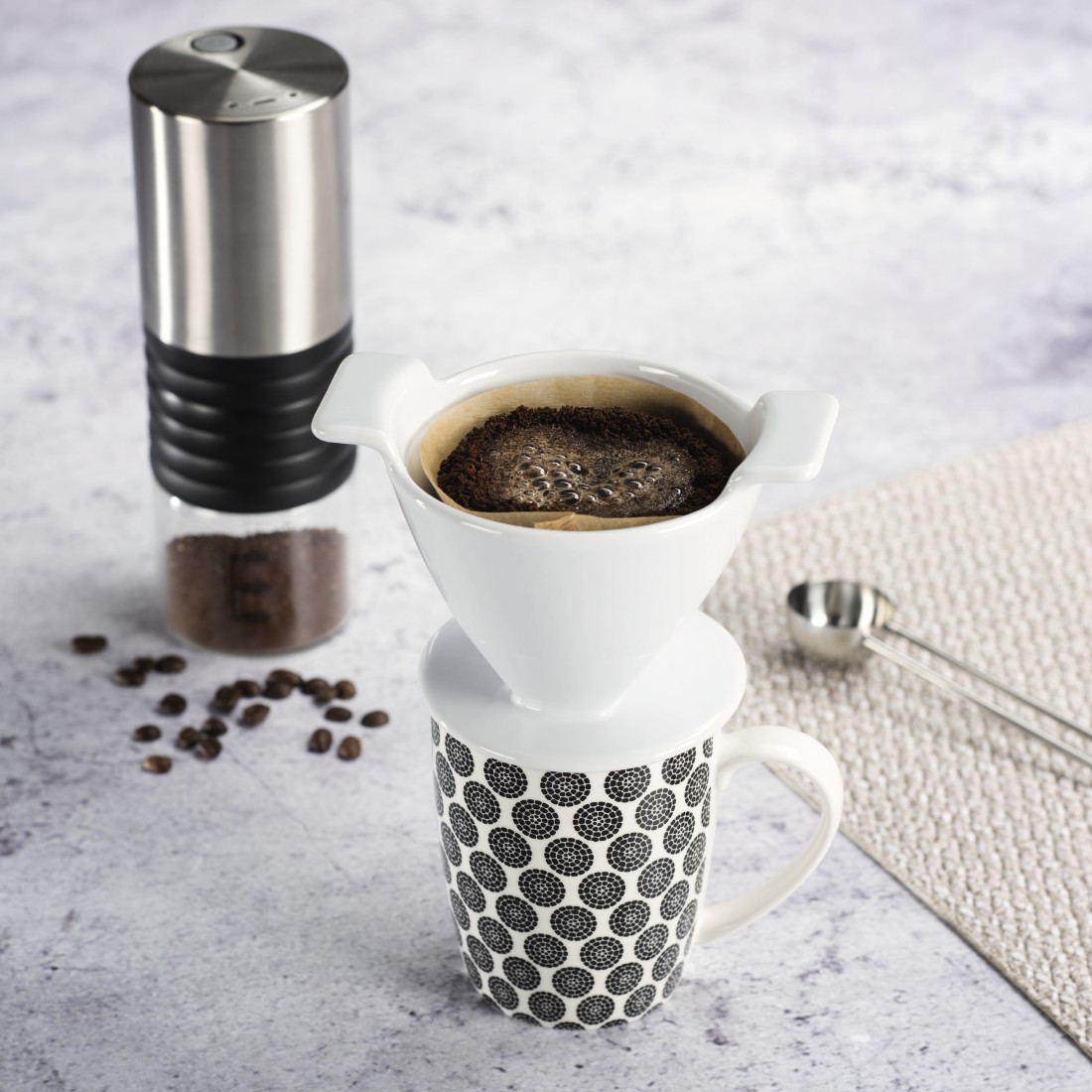awx4 Druckfähige Anwendung 4 - Xavax, Kaffeefilter aus Porzellan, Größe 4, Weiß