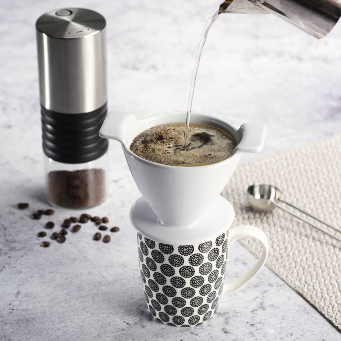 awx5 Druckfähige Anwendung 5 - Xavax, Kaffeefilter aus Porzellan, Größe 4, Weiß