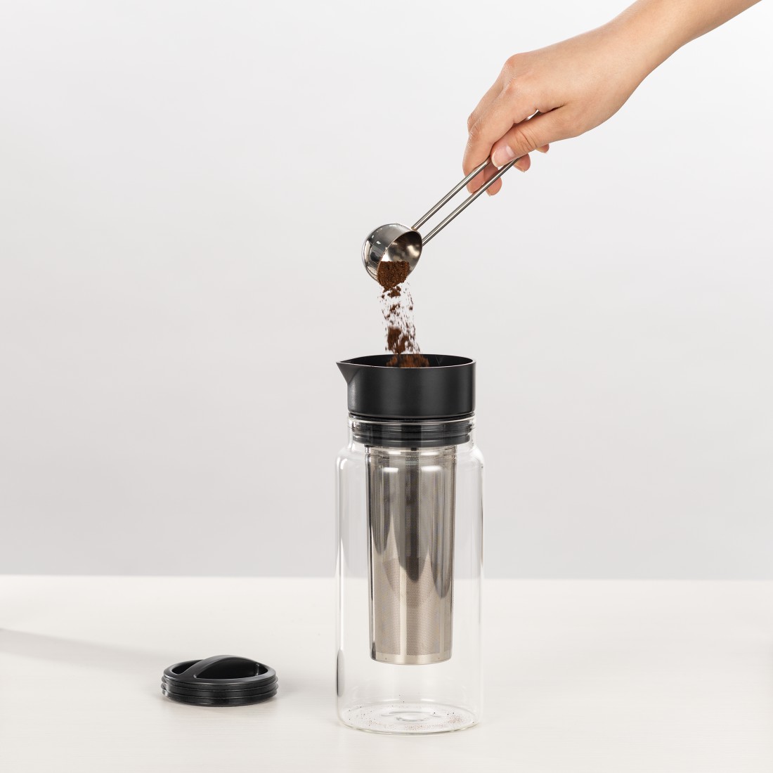 awx3 Druckfähige Anwendung 3 - Xavax, Cold Brew Kaffeebereiter aus Glas, 1L