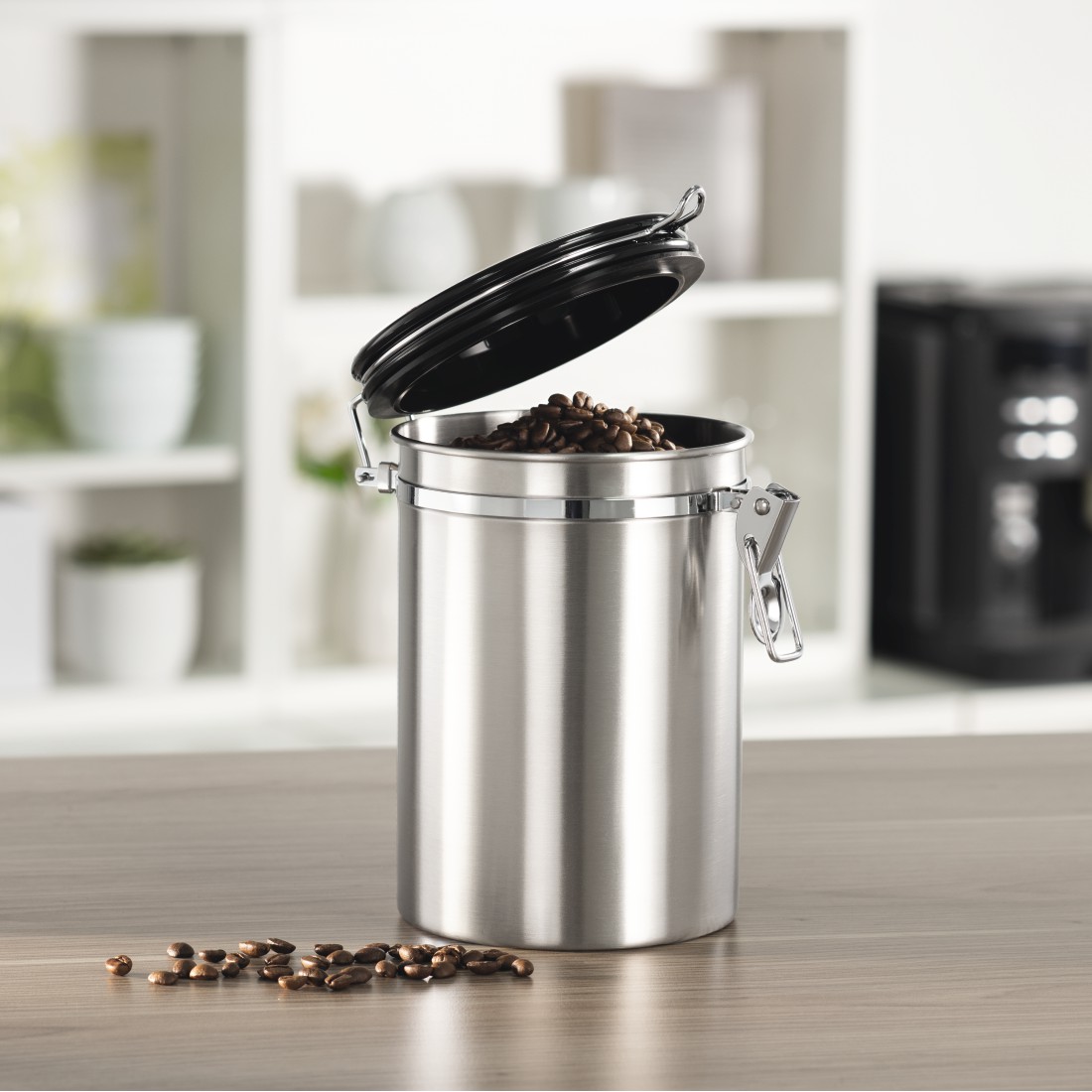 awx2 High-Res Appliance 2 - Xavax, Boîte en acier inoxydable pour 1000 g de café moulu, argentée