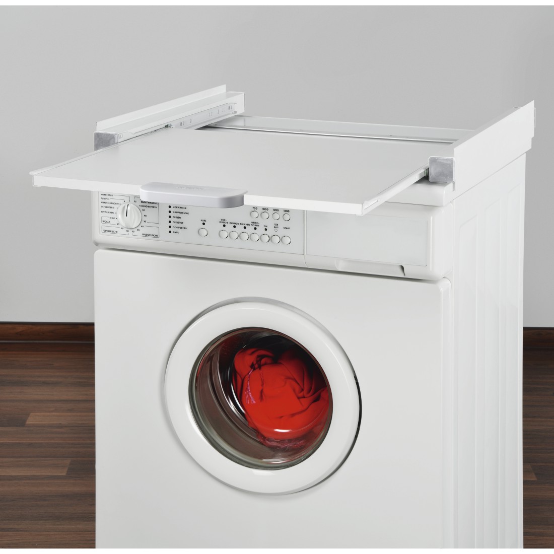 awx2 Druckfähige Anwendung 2 - Xavax, Zwischenbaurahmen für Waschmaschine und Trockner, mit Auszug als Ablage