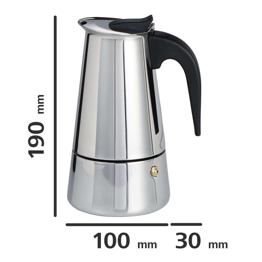 dex3 Druckfähiges Detail 3 - Xavax, Espressokocher aus Edelstahl, 250 ml, geeignet für Induktion