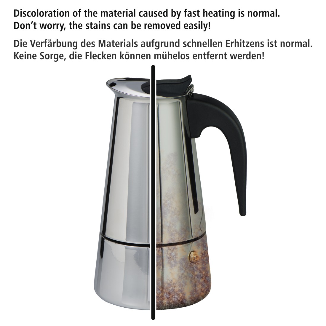 dex4 Druckfähiges Detail 4 - Xavax, Espressokocher aus Edelstahl, 250 ml, geeignet für Induktion