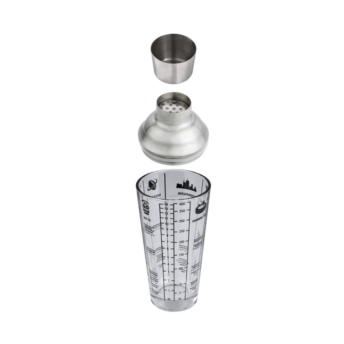 dex5 Druckfähiges Detail 5 - Xavax, Cocktail-Shaker aus Glas, 400 ml