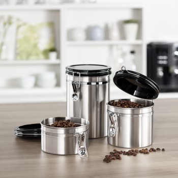 fam Produktfamilie - Xavax, Edelstahldose für 500 g gemahlenen Kaffee, Silber