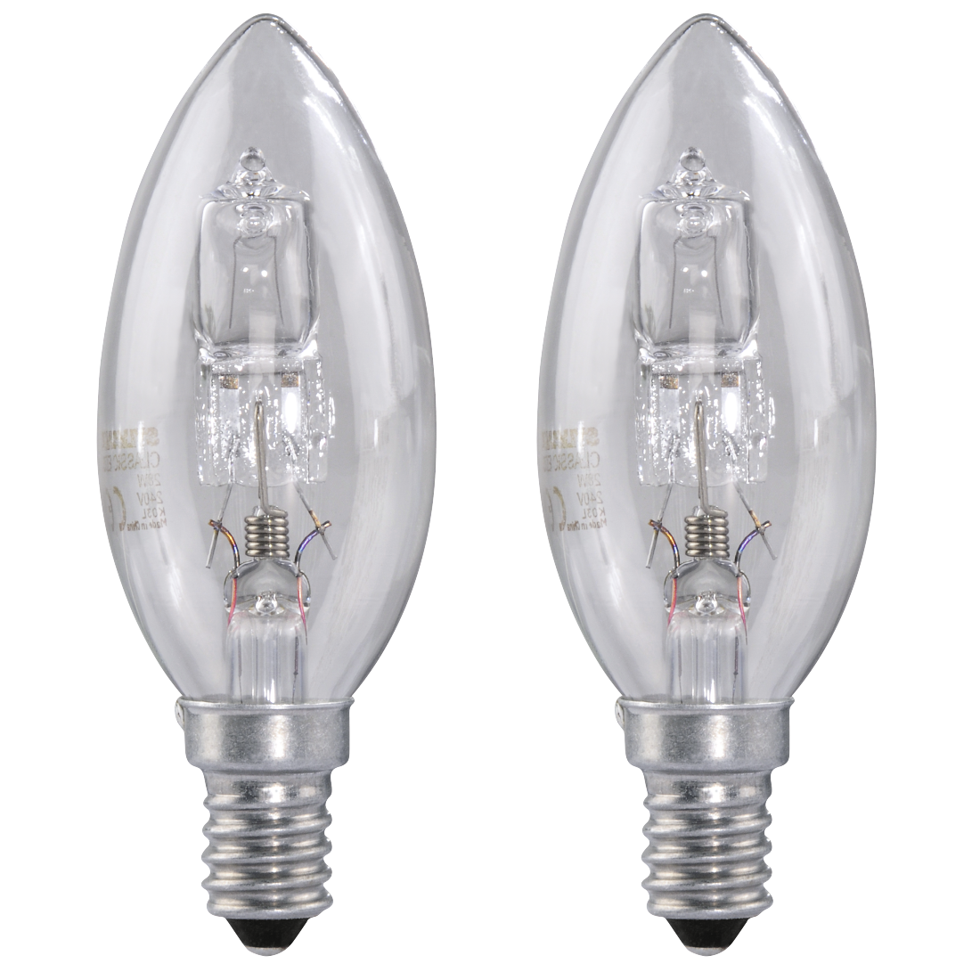 abx High-Res Image - Xavax, Halogen Candle Bulb, E14, 20W, warm white, 2 pieces