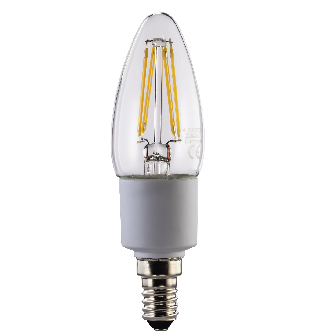 abx High-Res Image - Xavax, Ampoule filament LED, E14, 470lm rempl. amp. boug. 40W, blc chd, régl.