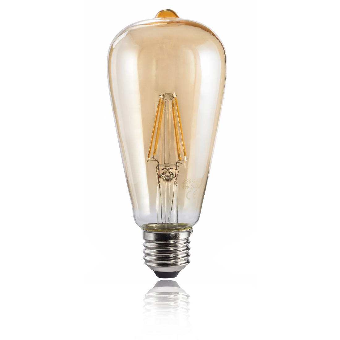 abx2 Druckfähige Abbildung 2 - Xavax, LED-Filament, E27, 400lm ersetzt 35W, Vintagelampe, Warmweiß