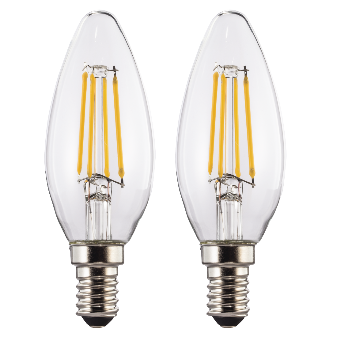 abx High-Res Image - Xavax, Ampoule filament LED, E14, 470lm rempl. 40W, amp. bgie, blc chd, 2 p.