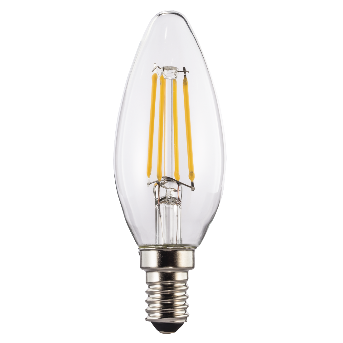 abx High-Res Image - Xavax, LED Filament, E14, 470 lm Replaces 40 W, Candle Bulb, warm white, clear