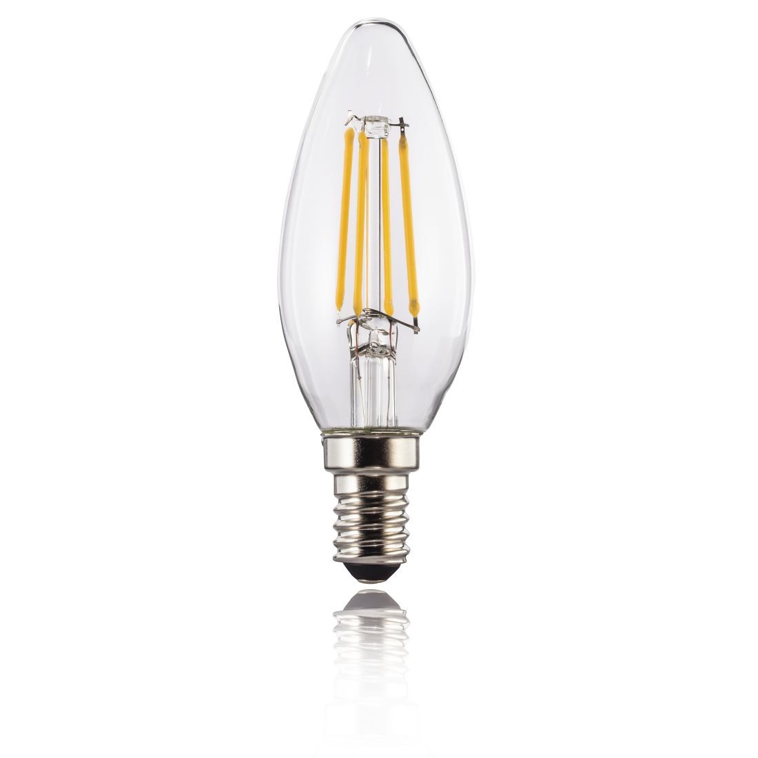 abx2 High-Res Image 2 - Xavax, LED Filament, E14, 470 lm Replaces 40 W, Candle Bulb, warm white, clear