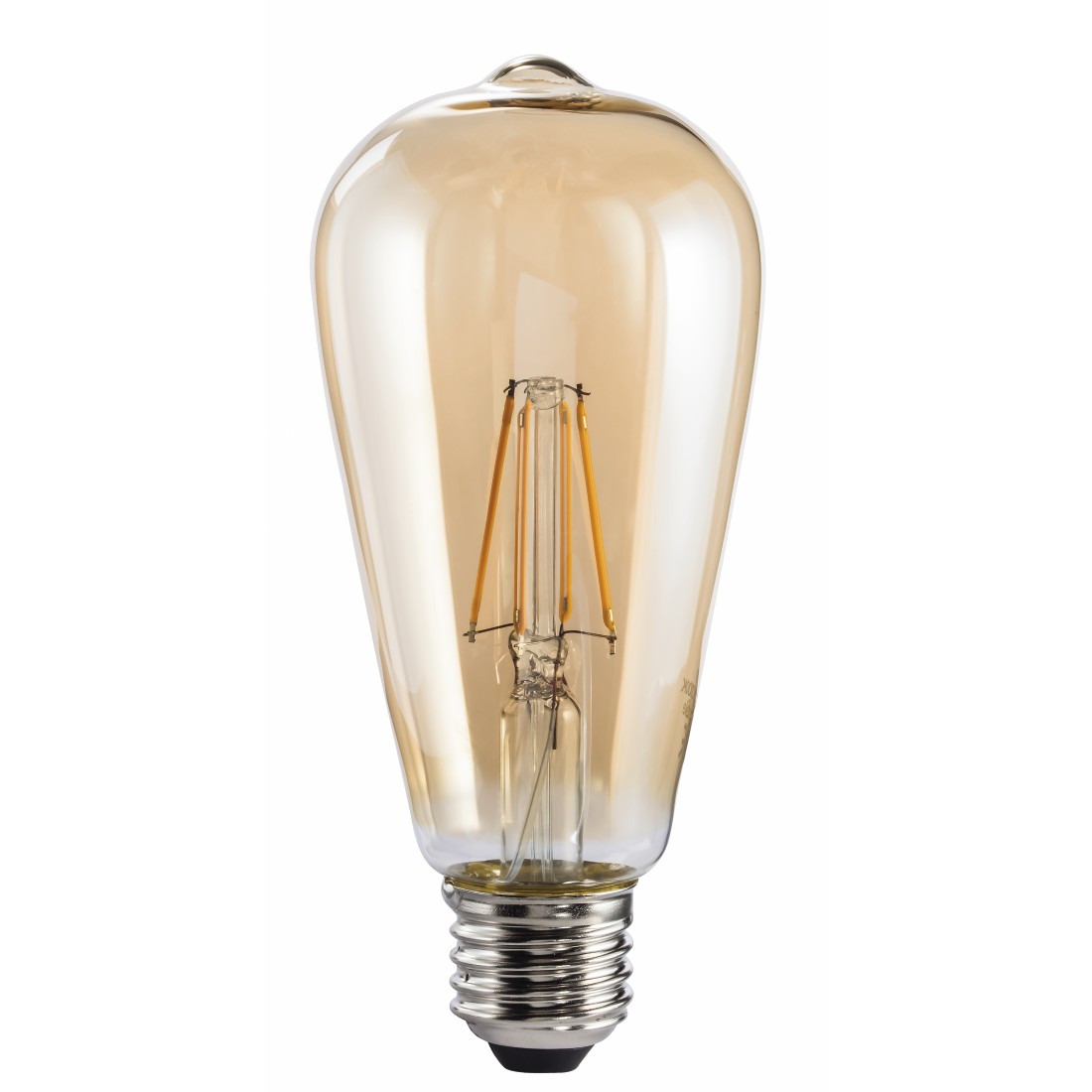 abx High-Res Image - Xavax, Fil LED, E27, 685lm rempl. 53W, lampe vintage régl., ambre, blc chd