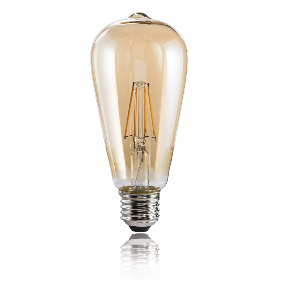 abx2 High-Res Image 2 - Xavax, Fil LED, E27, 685lm rempl. 53W, lampe vintage régl., ambre, blc chd