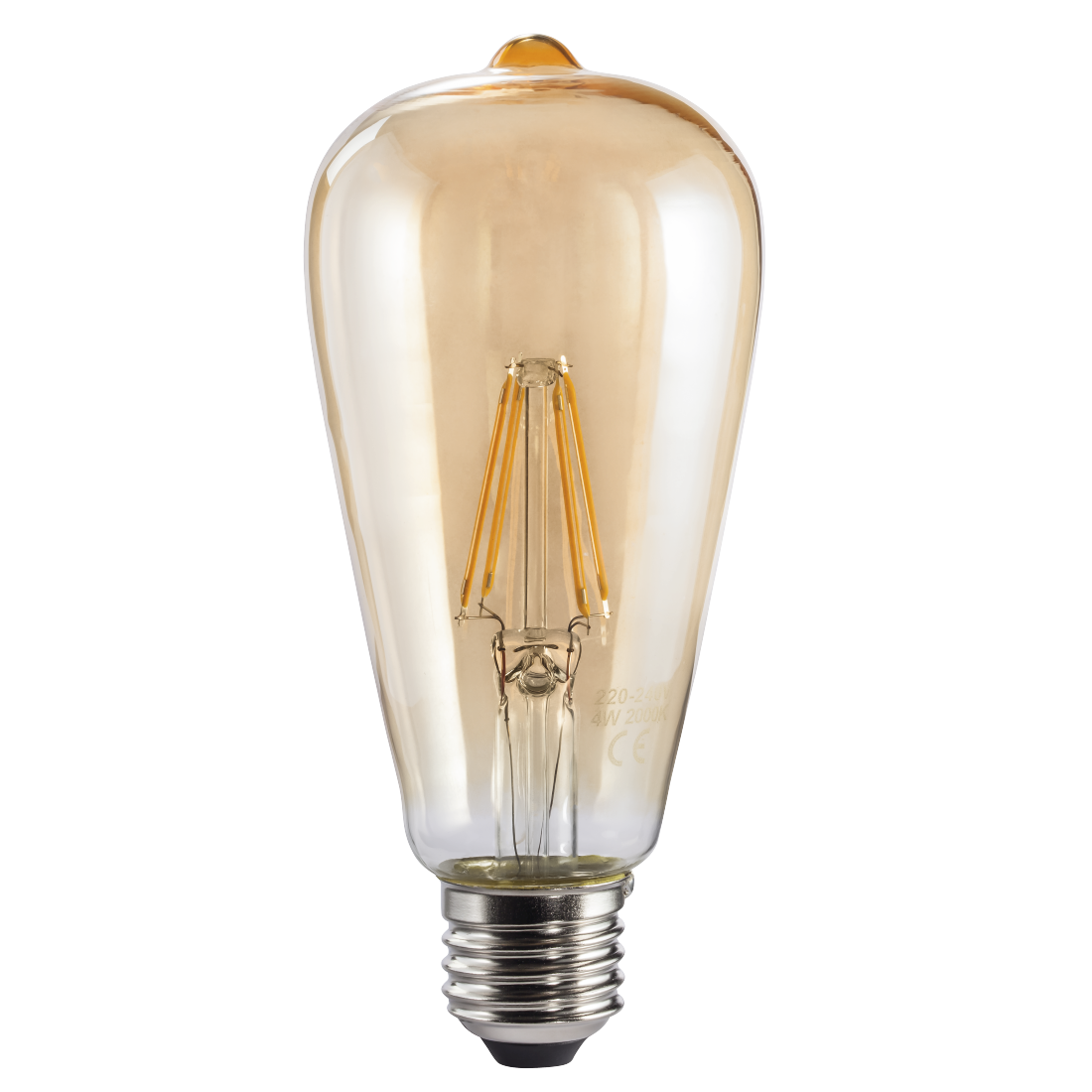 abx High-Res Image - Xavax, Ampoule filam. LED, E27, 410lm remp. 36W, amp. vintage, ambre, blc chd