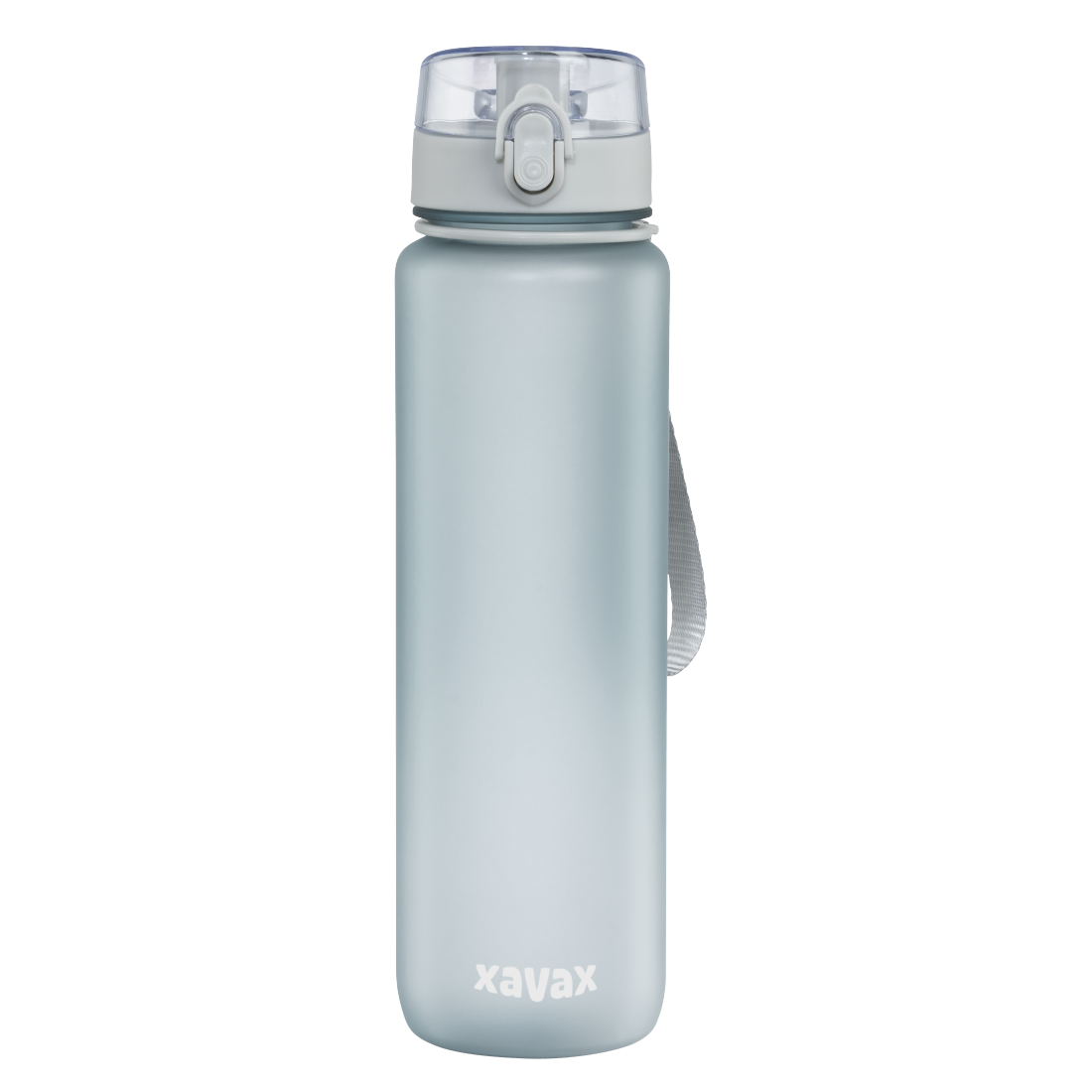 abx2 Druckfähige Abbildung 2 - Xavax, Sport-Trinkflasche, 1 l, auslaufsicher, Schlaufe, Einhandverschluss, Blau