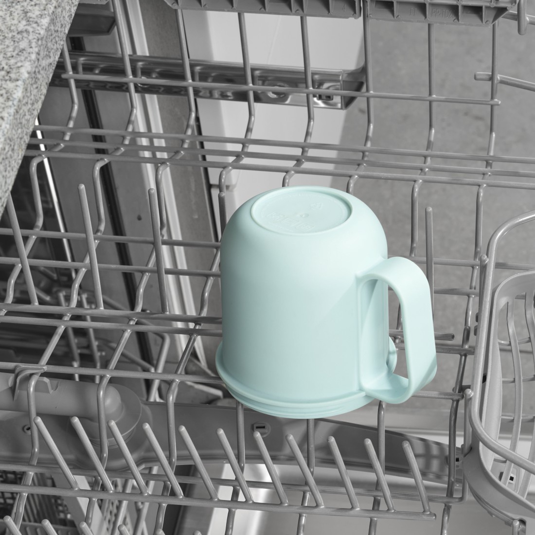 awx2 High-Res Appliance 2 - Xavax, Cereal Mug To Go, with Topper, 2 Compartments, 500 + 200 ml, pastel blue/grey