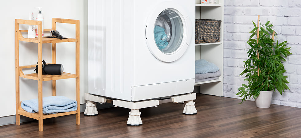 NIUXX Waschmaschinen Untergestell Mit Schublade - Verstellbar 63-69cm 400kg